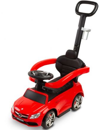Машинка для катания Caretero (Toyz) Mercedes AMG C63 с родительской ручкой Red